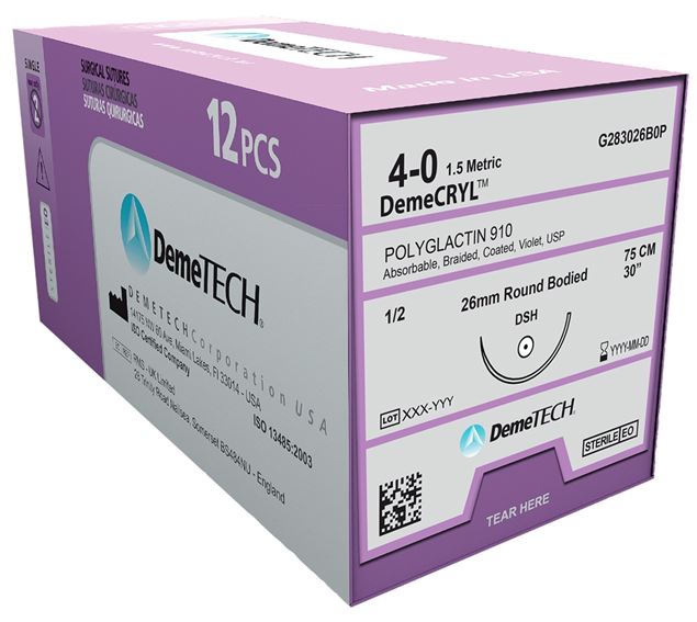 DemeCryl Nadel-Faden Polyglactin 75cm 5-0 DS 13