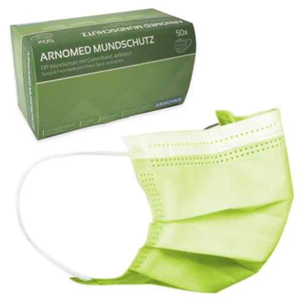 ARNOMED OP-Mundschutz apfelgrün mit Gummizug 