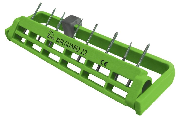 Steri-Bur Guard Bohrerständer FG/W 22-Loch neongrün