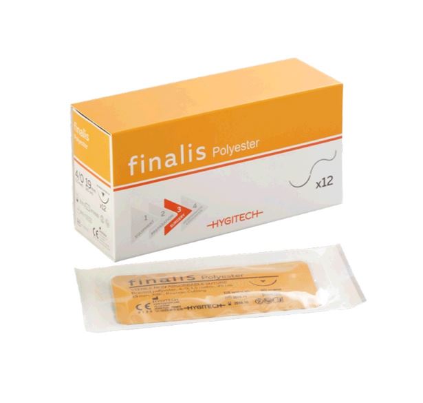 Finalis Polyester Nadel-Faden DR 17 USP 4-0 75cm