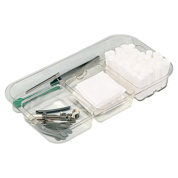 Tray für Materialwanne mit Einteilung transparent