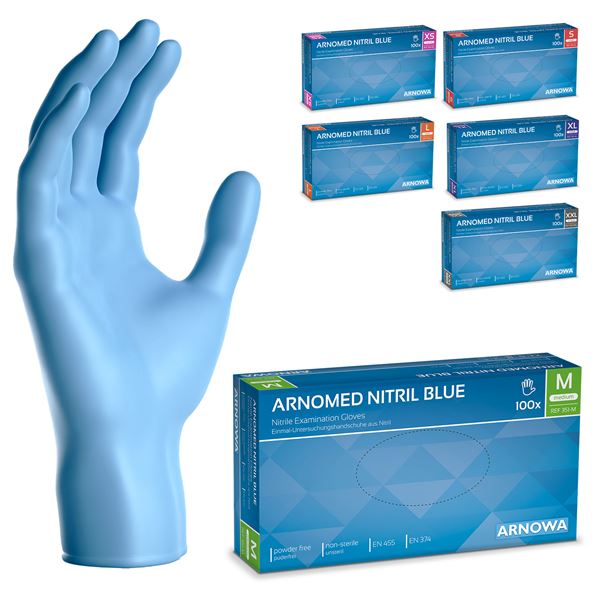 ARNOMED Nitril Blue Nitrilhandschuhe puderfrei blau Gr.M
