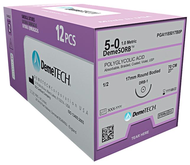 DemeSorb Nadel-Faden Polyglykolsäure 75cm 4-0 DS 16